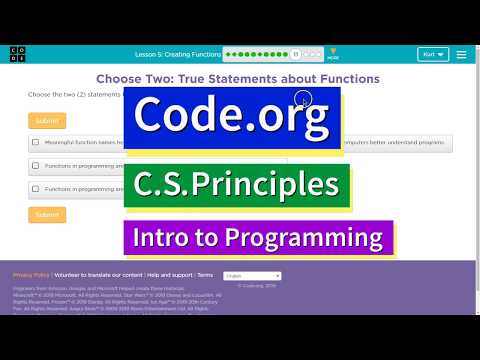 Creating Functions Lesson 5.11 Tutorial with Answers Code.org CS Principles