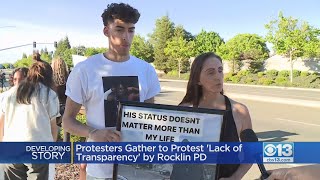 Protestors Gather To Protest 'Lack Of Transparency' By Rocklin PD
