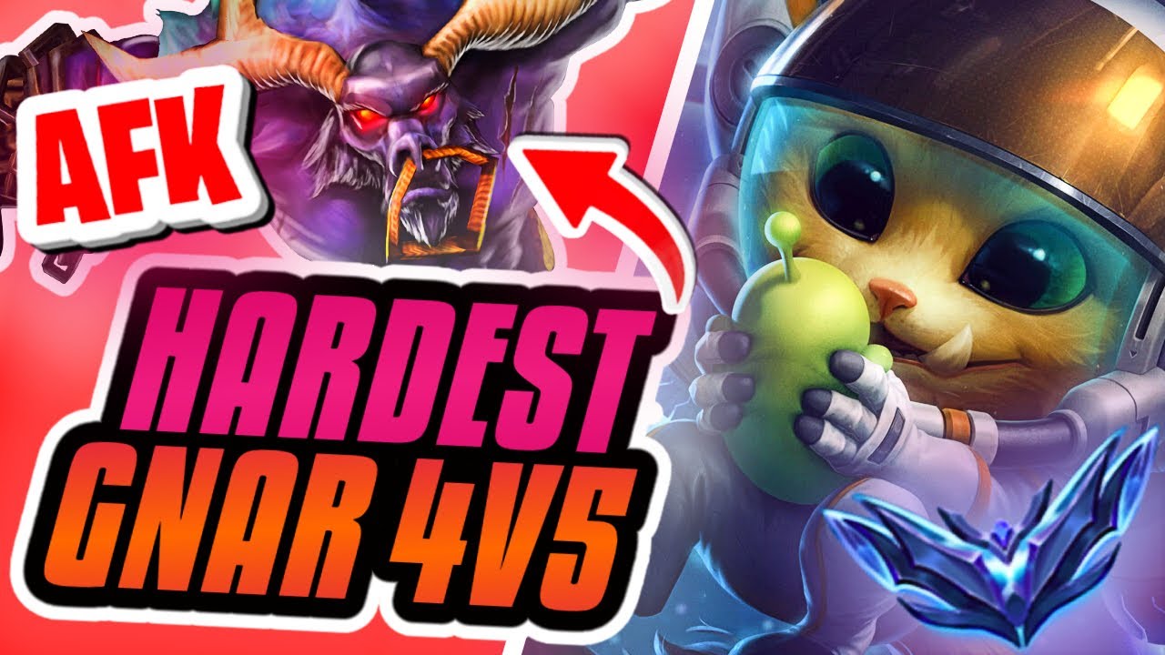 THE HARDEST GNAR 4V5 GAME EVER!!! Season 12 Gnar Ranked Gameplay