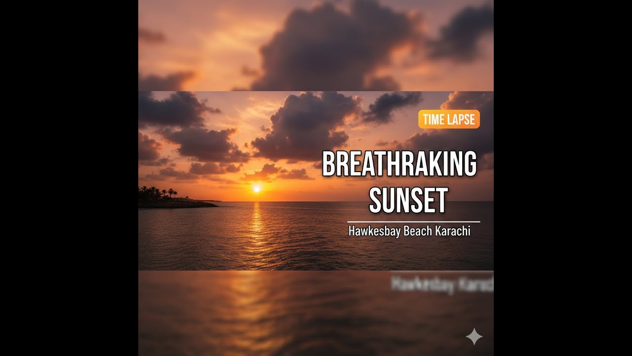 Breathtaking Sunset at Hawkesbay Beach Karachi | Cinematic Time-Lapse