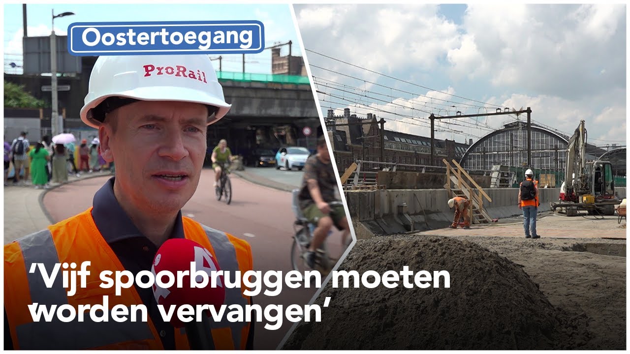 Spoorbruggen bij Centraal Station worden vervangen