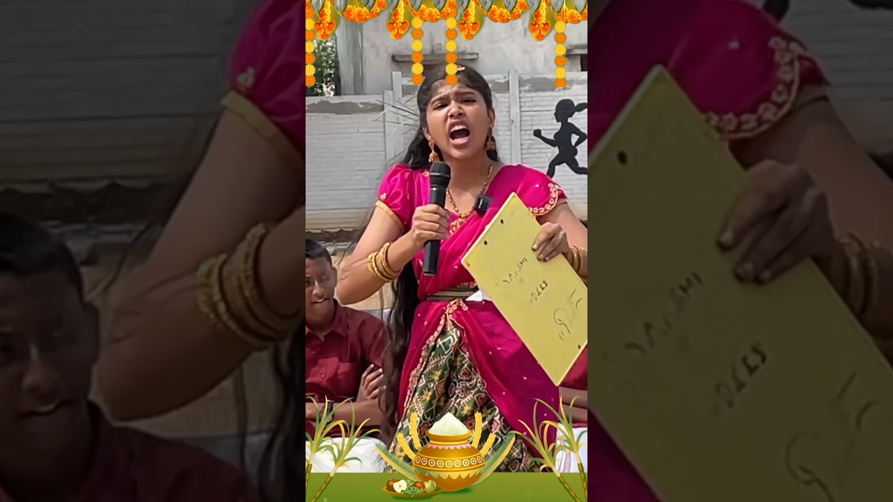 😍Ammu SCHOOL-la PONGAL Celebration🔥 || #shorts || Traditional GRWM❤️ || Ammu Times