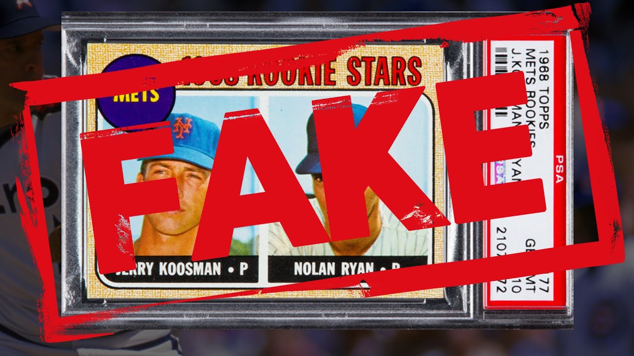 How to Spot a  Fake 1968 Nolan Ryan Rookie Reprint RP