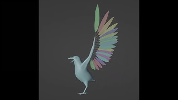 BLENDER BIRD RIG prototype #shorts