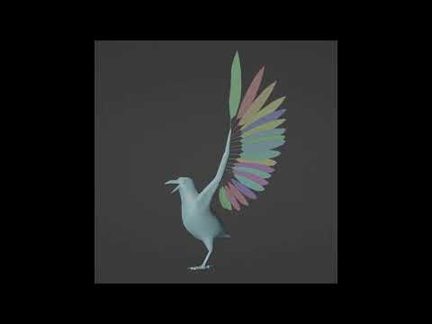 BLENDER BIRD RIG prototype #shorts