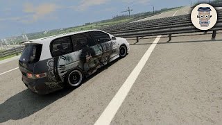 Cars vs Numerous Guardrails #05 BeamNG-Drive by DavidBra 7 views 10 days ago 4 minutes, 21 seconds