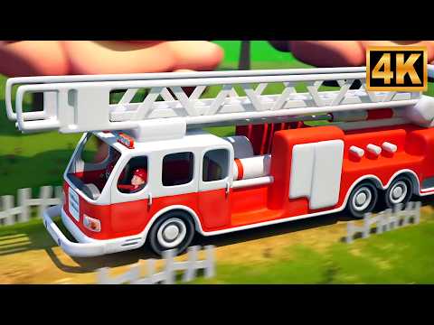 Wheels on the Fire Truck | Fire Truck Song for Kids | Nursery Rhymes & Kids Songs