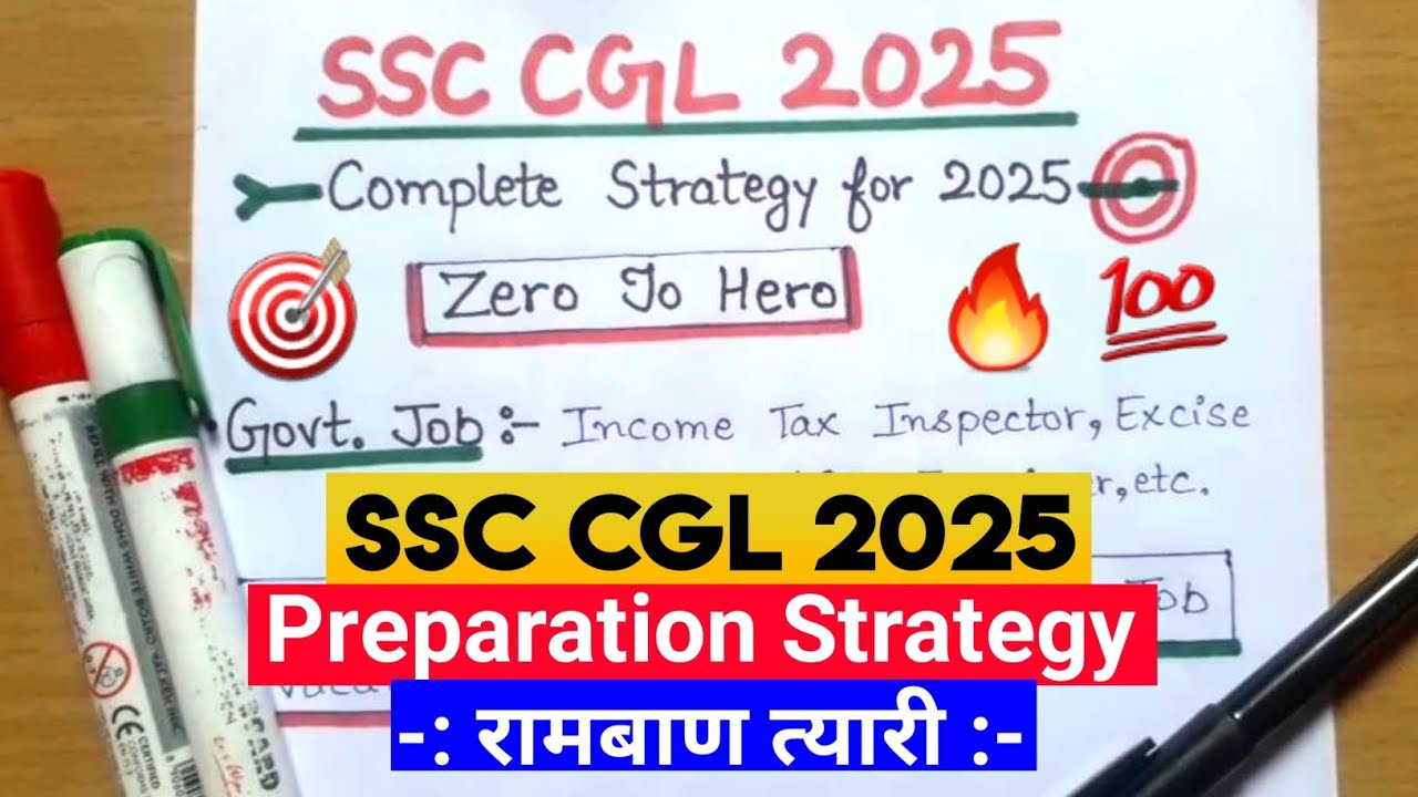 SSC CGL 2025 Strategy | Best Strategy for ssc cgl 2025 | Best Books for ...