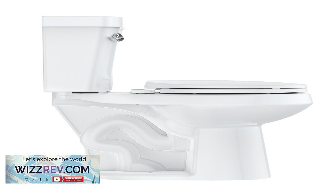 Двухсекционный унитаз Garvee, удлиненный, соответствует стандартам ADA, высота 17,5 дюймов, боков...