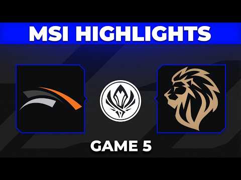 HLE vs LYON Game 5 Highlights | MSI 2026 Bracket Stage | Hanwha Life vs LYON