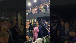 Leo Messi Taking Pictures With David Beckham and Fans After First Inter Miami Game 😍❤️