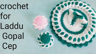 Crochet for Hat Laddu Gopal / Bal Gopal Cap / kanhaji with Dress no #9 / कान्हा जी की टोपी