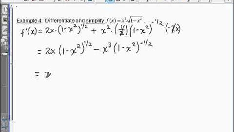 AP Calculus AB - The Chain Rule within a Product Rule - Section 2.4 - Example 4