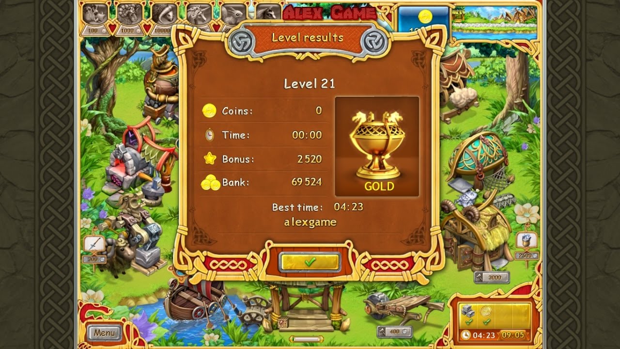 Farm Frenzy Viking Heroes Standart Level 21 GOLD Веселая ферма Викинги Стандарт Уровень 21 Золото