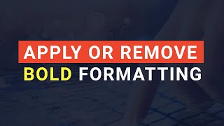 Apply or remove bold formatting shortcut key in MS Excel screenshot 3