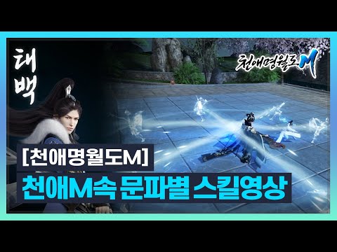 [천애명월도M] 천애M속 문파별 스킬 영상
