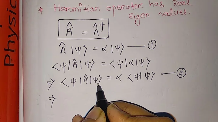 Hermitian operator and Eigen values