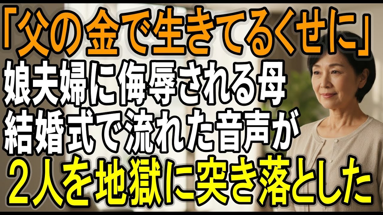 『父の金で生きてるくせに』と娘に見下された母──結婚式で流れた“音声”で娘夫婦を地獄に突き落とした【シニアライフ】【スカッと】