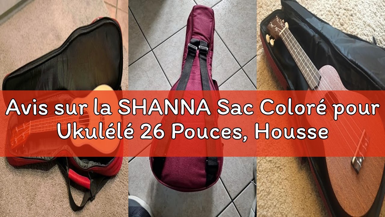 Surwin Ukulélé 21/23/26 Pouces, Housse pour Ukulélé Etui Ukulélé Sac Ukulélé Rembourré avec Sangle Réglable pour Soprano/Concert (26 Pouces,Fleurs roses