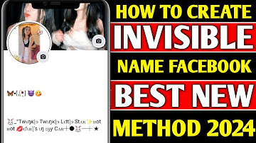 Full invisible Facebook id new trick 2024 | how to make invisible name on facebook 2024