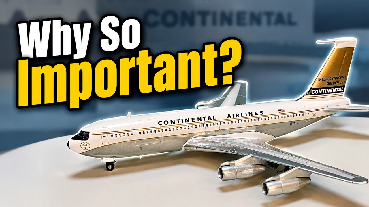 The Story Behind Continental's Golden Tail Boeing 707 - YouTube
