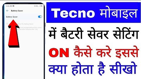 tecno mobile me battery saver on kaise kare।। how to enable/use battery saver in Tecno