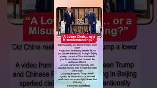 Trump’s Lower Chair in China? The Truth Behind the Viral Xi Meeting Clip #trendingnow #geopolitics