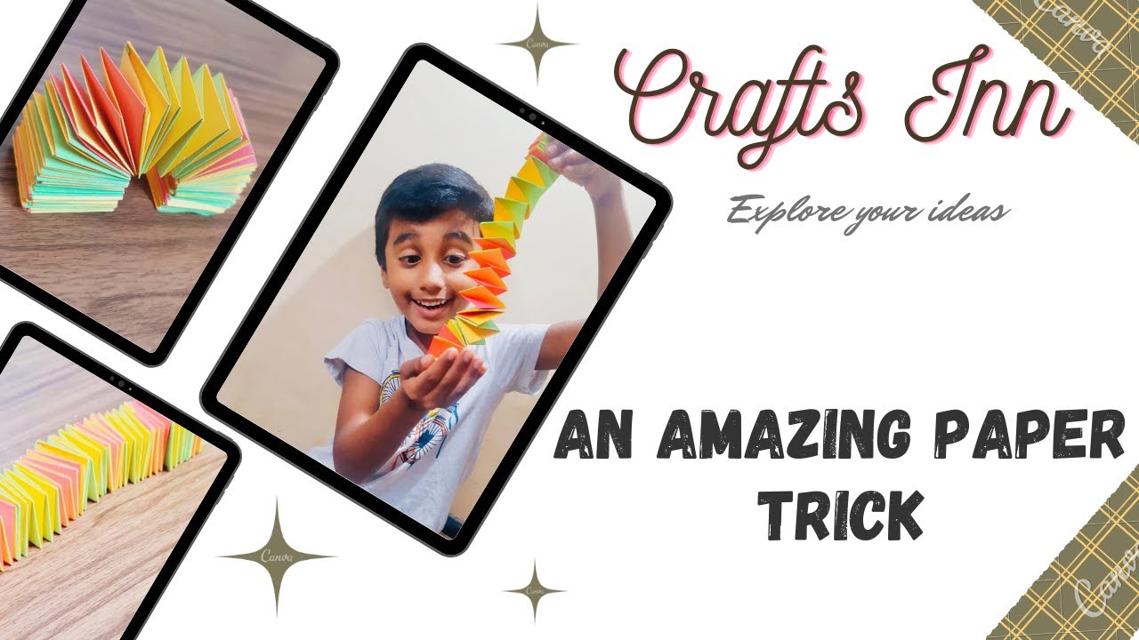 Amazing paper trick | Kids fun | Colourful paper magic in just 4 sheets | Easy craft for beginners