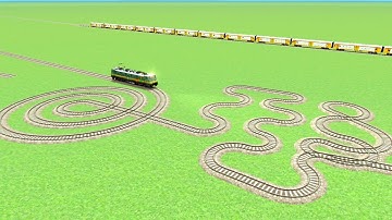 TRAIN SIMULATOR GAME snake TRICK TRAIN RUNNING TRACK RAILROAD RAILWORK TRAIN 