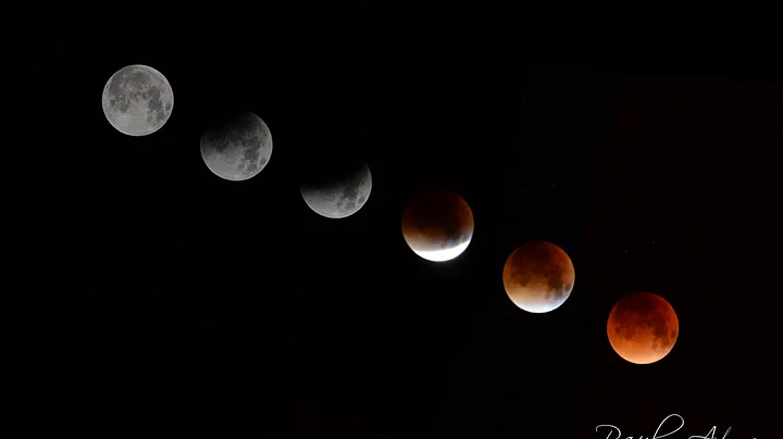 Super Blood Moon TimeLapse / Total lunar eclipse turns moon red 28 September 2015