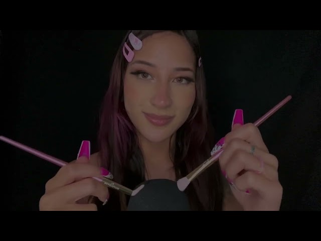 ASMR Long Nail Tapping Sounds & Microphone Brushing | Soft Spoken & Whispered