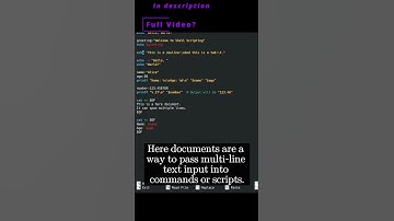 🐧 Linux CLI  55b 🐧 printf and here document in shell scripts 🐧 #linux #shell #cli #konsole #ubuntu