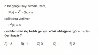 Şlap Sesi̇ Çikaran Süt Gi̇bi̇ Poli̇nom Sorusu