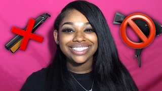 How I Blend My SHORT Hair With Weave (HEATLESS) | 3a/3b Hair | Ashley Liani