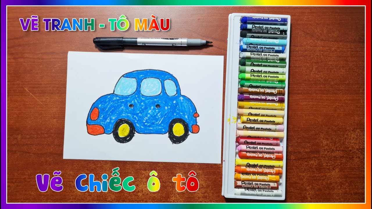 Vẽ tranh - Tô màu | Hướng dẫn bé vẽ và tô màu chiếc ô... - youtube