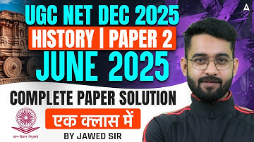 UGC NET History | UGC NET History June 2025 Question Paper Solution By Jawed Sir