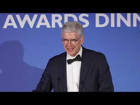 Ian Wright's and Arsene Wenger's speeches as Dennis Bergkamp receives FWA Tribute award