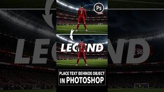How To place Text Behind Object in Photoshop 🔥 | Tutorial | Ronaldo #ronaldo