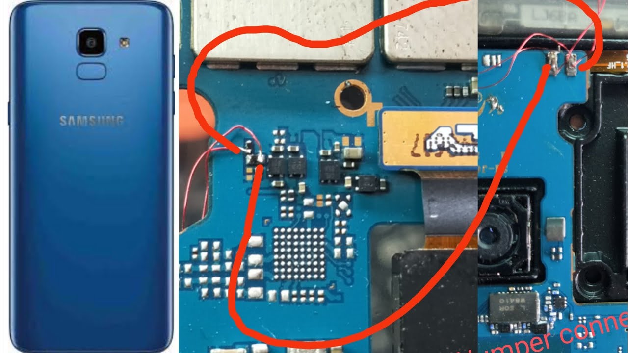 SAMSUNG J6 ON OFF SUPPLY JUMPER WIRE CONECTION | SAMSUNG ON OFF PROBLEM ...