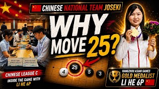 🇨🇳 Joseki ทีมชาติจีน: ทำไมต้องหมากที่ 25? | Li He 6P