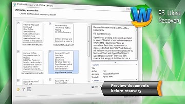 Recover Microsoft Word and OpenOffice Documents