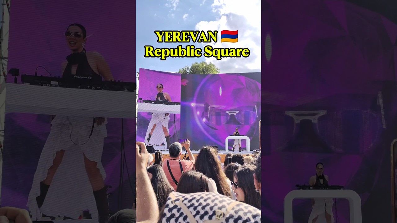 Armenia 🇦🇲 Yerevan Republic square Mayday event #vlog #armenia #video #viral