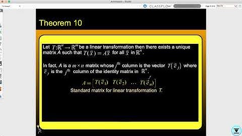 1.9 The Matrix of a Linear Transformation