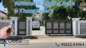 Automatic Sliding Gate Motor installed @ Thangassery, Kollam | Remote Controlled Gate | 📞9562204964
