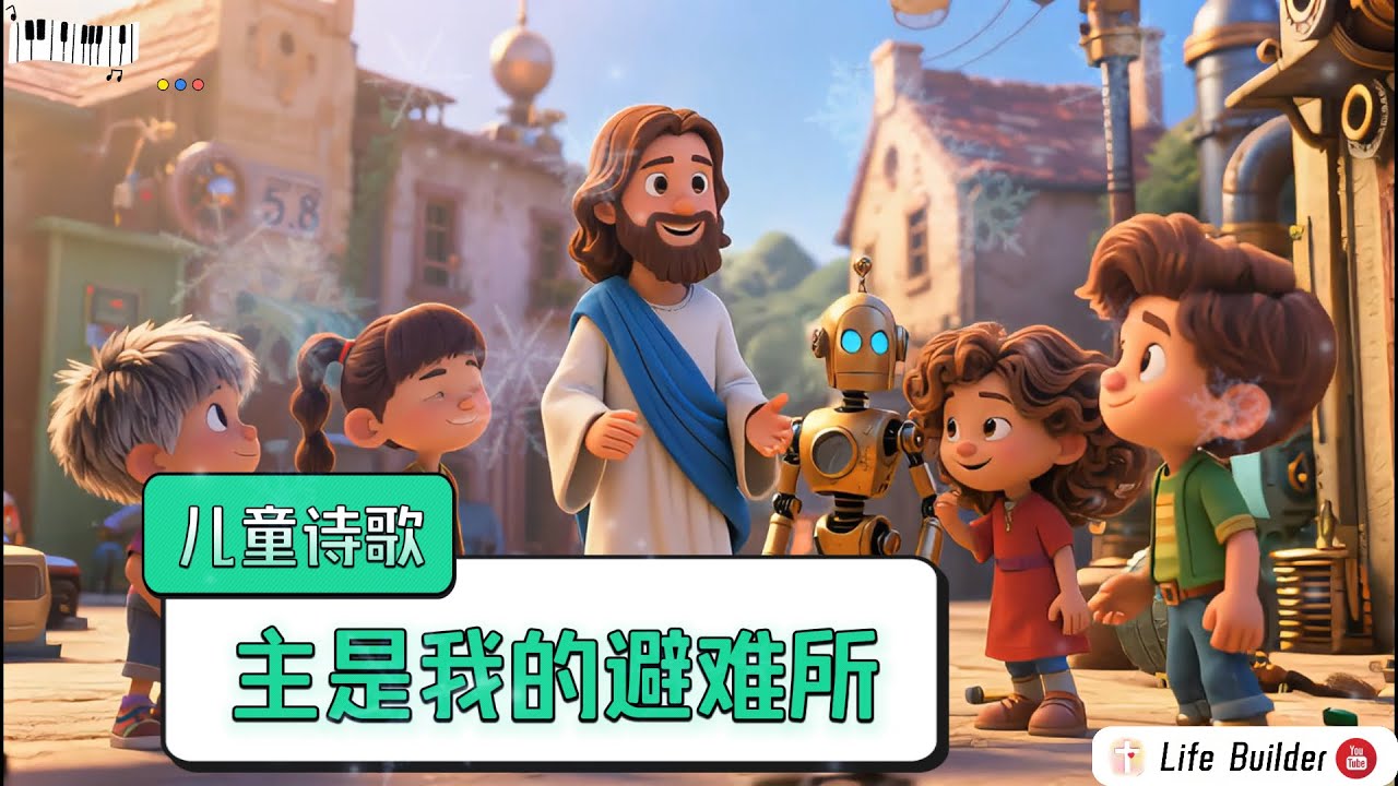 儿童诗歌 🎸：主是我的避难所 💥 | 兒歌童謠 | 卡通動畫 |