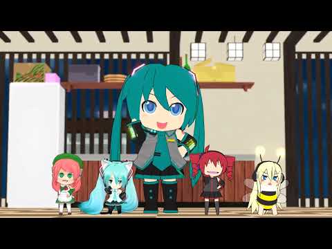 【ミクダヨー】おなかすいたぬき (720p 60fps)【MMDPV】