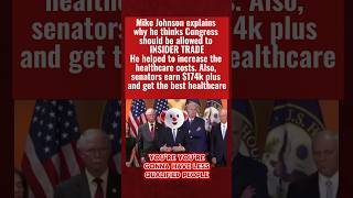 Why Mike Johnson Thinks Congress should INSIDER Trade Stocks 📉💸 #politicalcorruption #mikejohnson