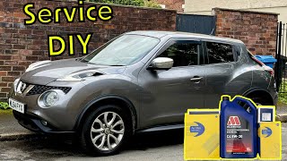 Nissan Juke 1.5 dCi Full Service DIY / Oil + Air, Oil, Cabin and Fuel Filter Replacement