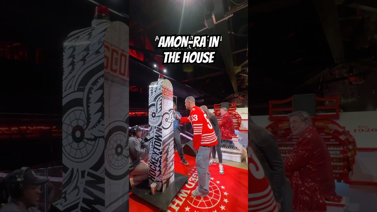 Amon-Ra St. Brown attends his first NHL game