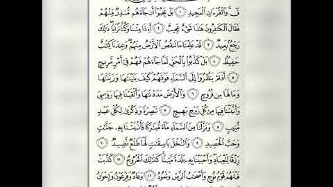سورة ق | بصوت الشيخ علي الحذيفي